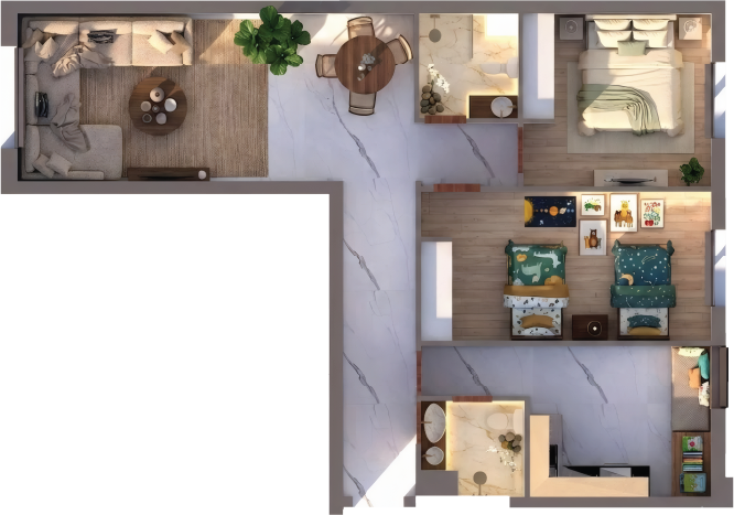 Plan de l'Appartement 4 — Ino Sakan